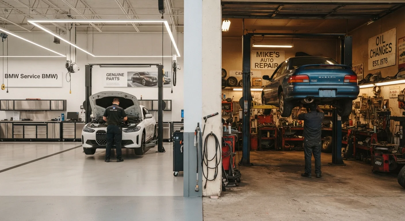 Dealer Service Center vs. Independent Mechanic: Understanding the Trade-offs
