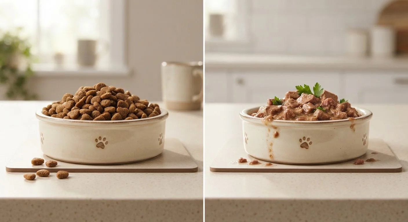 Dry Kibble vs. Wet Food: Nutritional Trade-Offs for Dogs and Cats