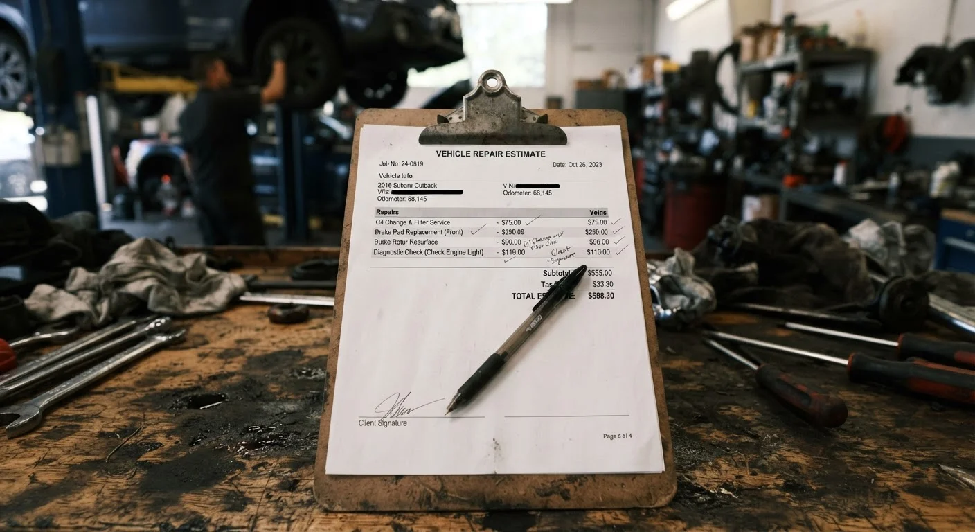 What Your Mechanic's Estimate Actually Includes — and What to Ask About